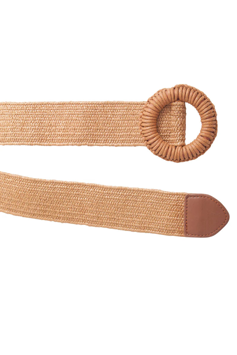 Smashed Lemon, Belt Brown Wicker Buckle