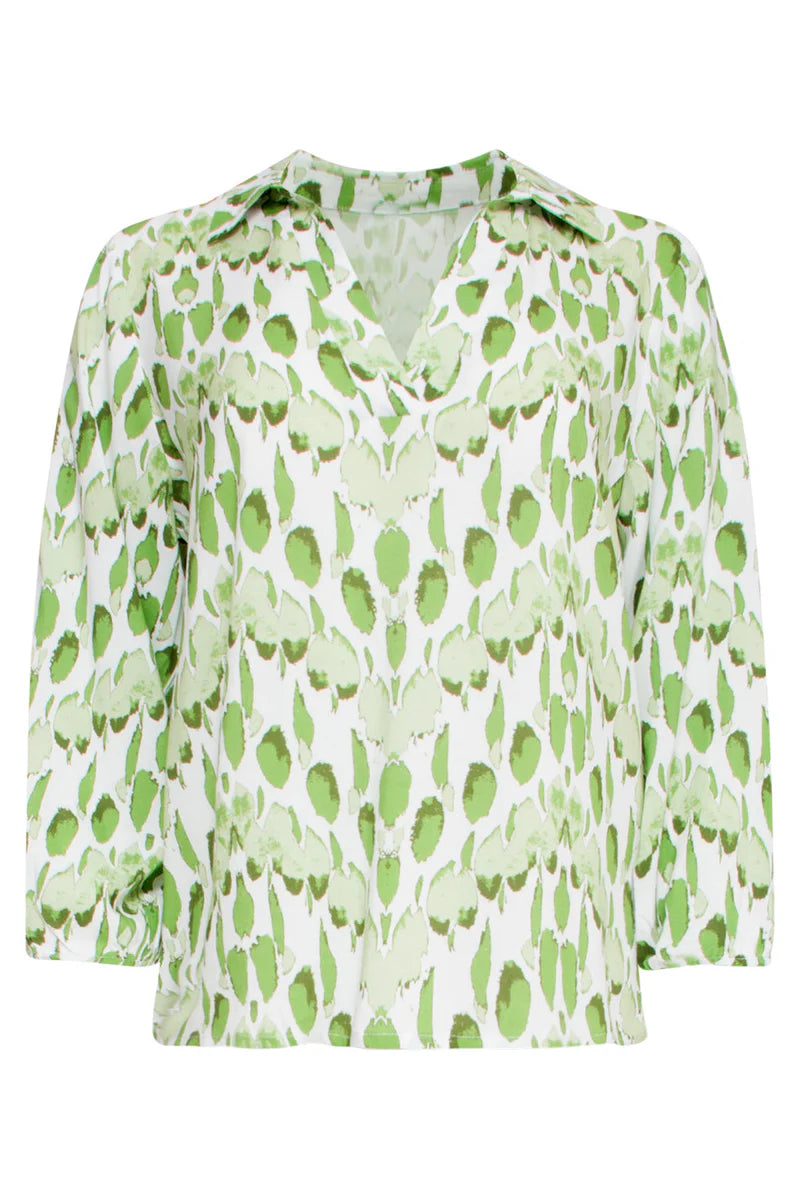 Smashed Lemon, Top snake print Light green