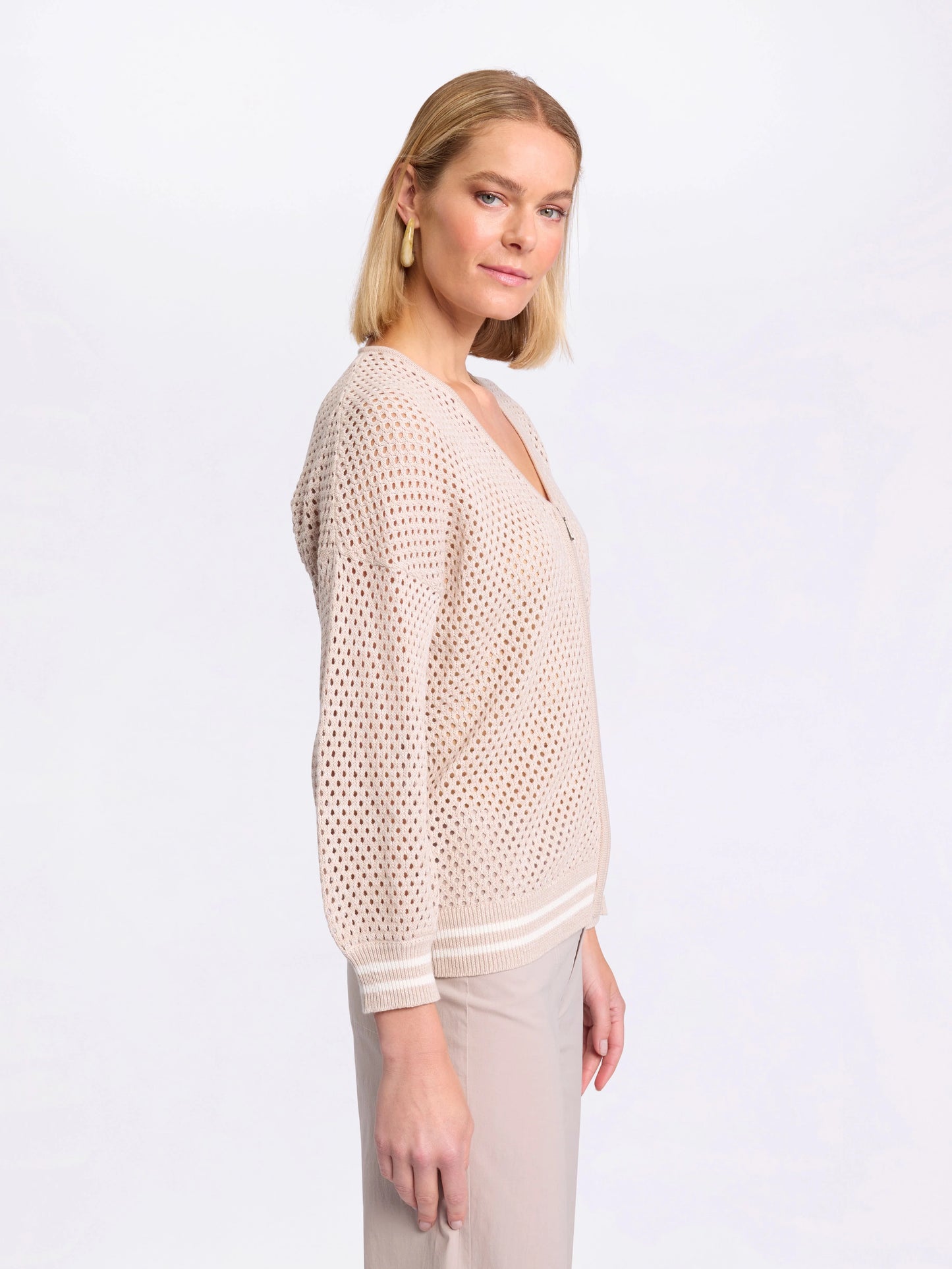 Sirocco Zip Thru Cardi Natural