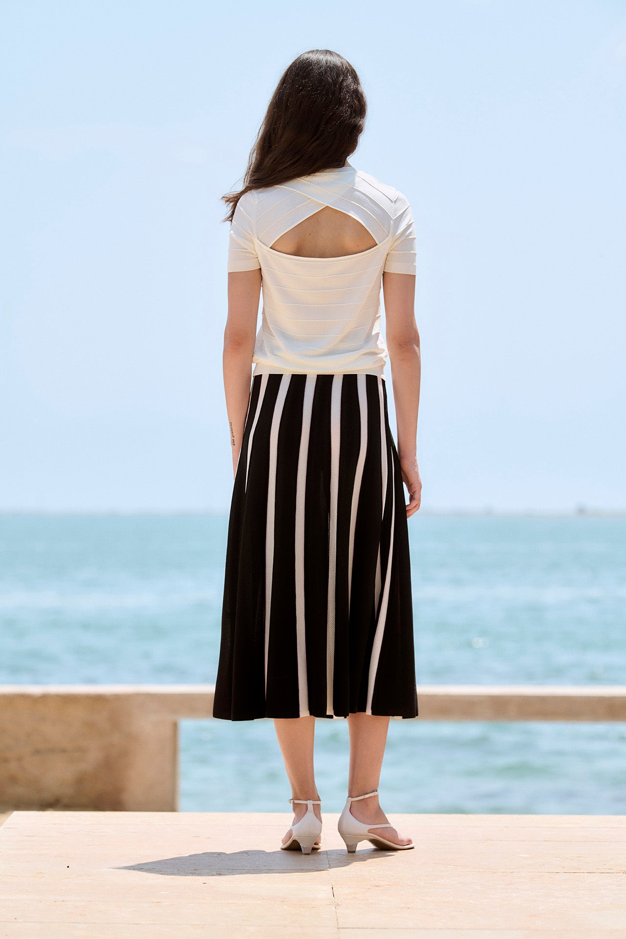 Sita Murt, Back-Opening Sweater Ecru 164002