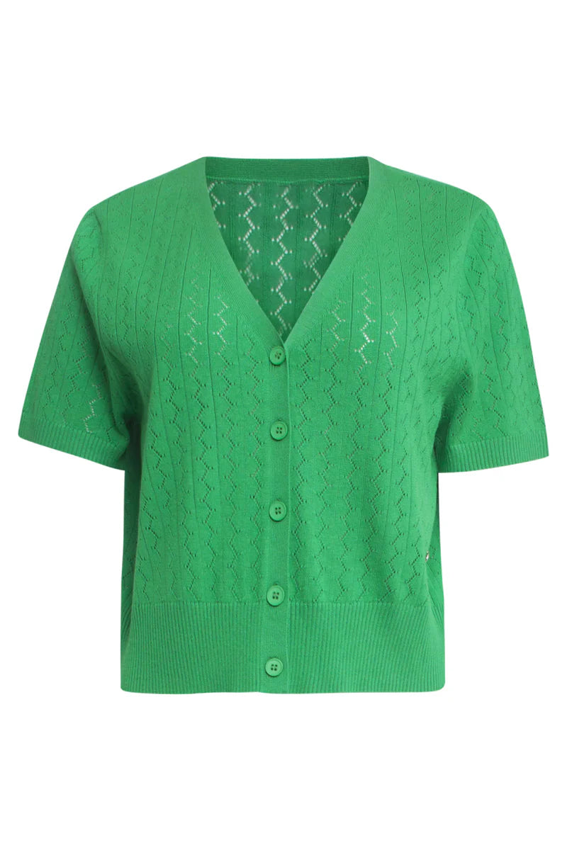 Smashed Lemon, Knit cardigan Green
