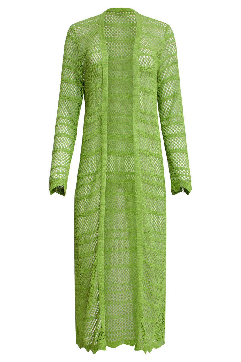 Smashed Lemon knitted cardigan light green