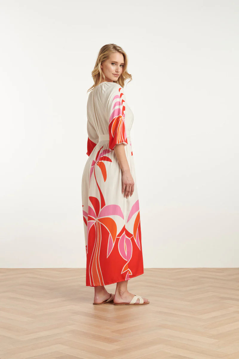 Smashed Lemon, Maxi Dress Red multi