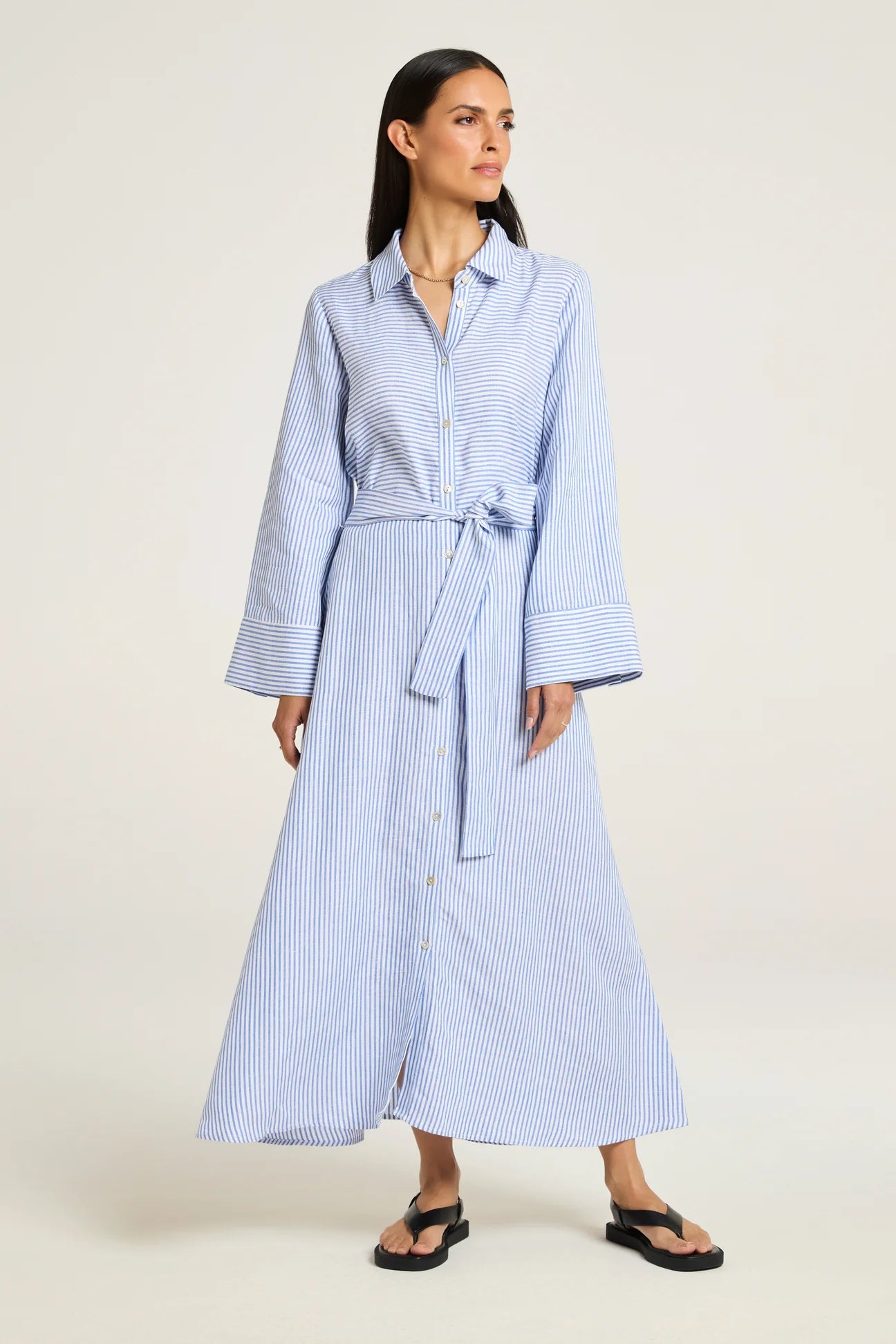 Yarra Trail Alba Dress Cadet/White