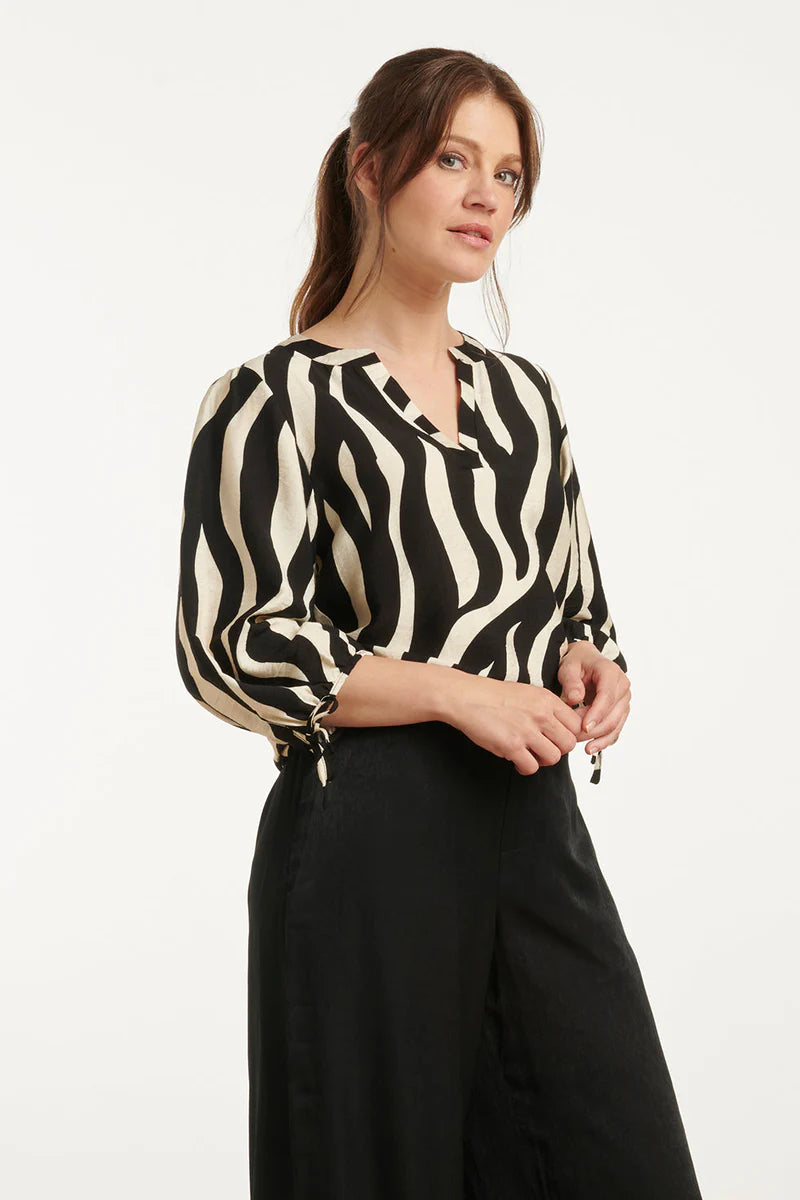 Smashed Lemon, Top Zebra Off White - Black