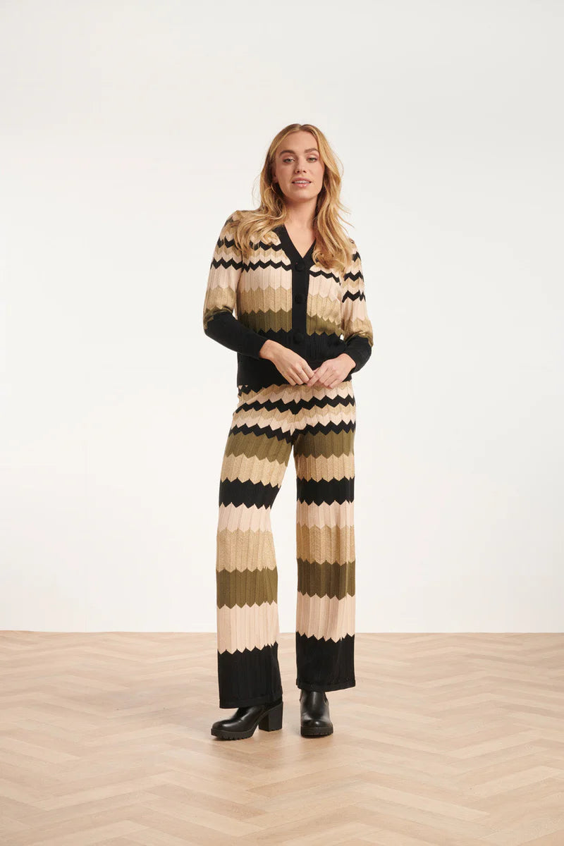 Smashed Lemon, Knitted cardigan stone - multicolour