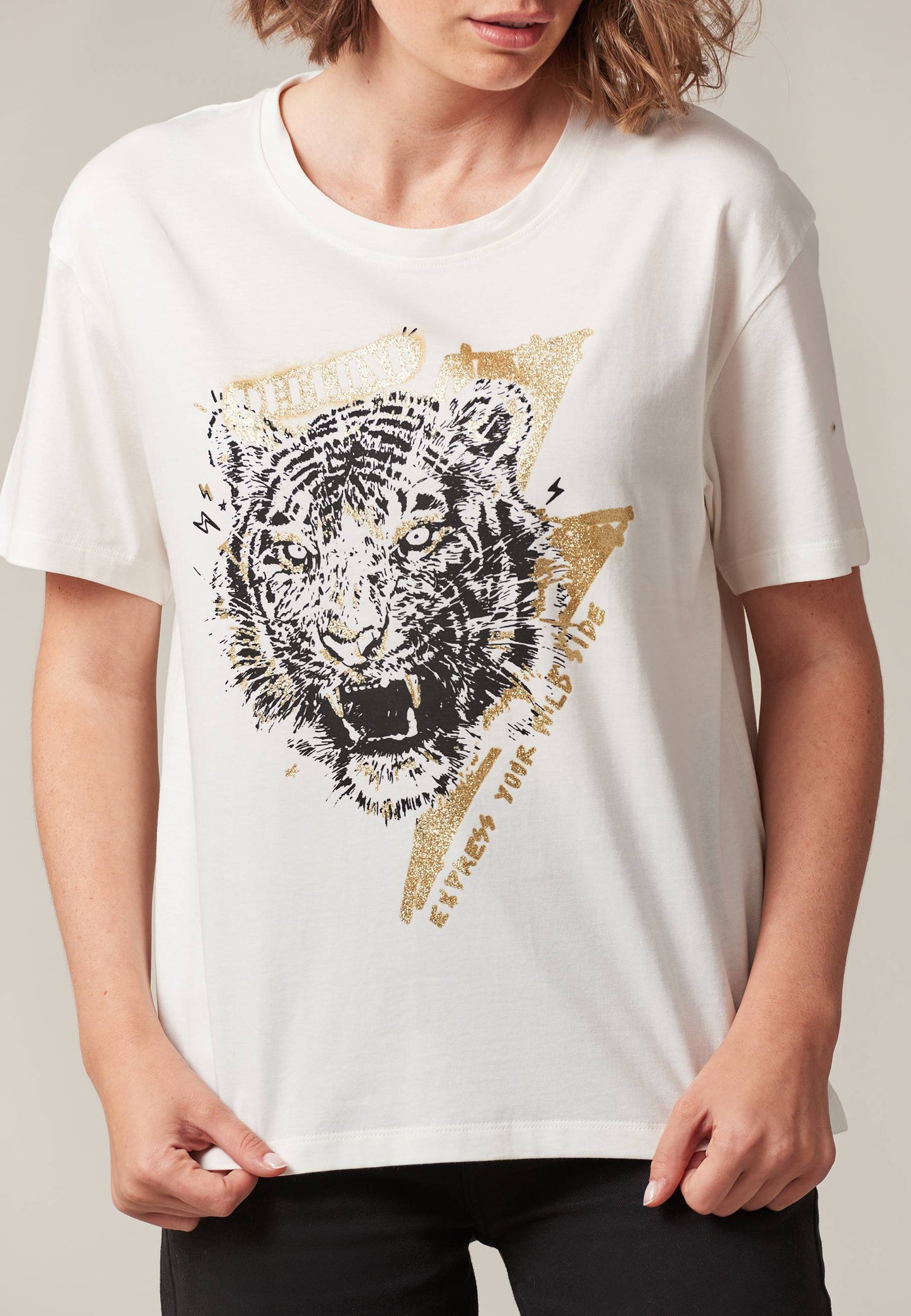Deeluxe Tiger T-shirt Off White