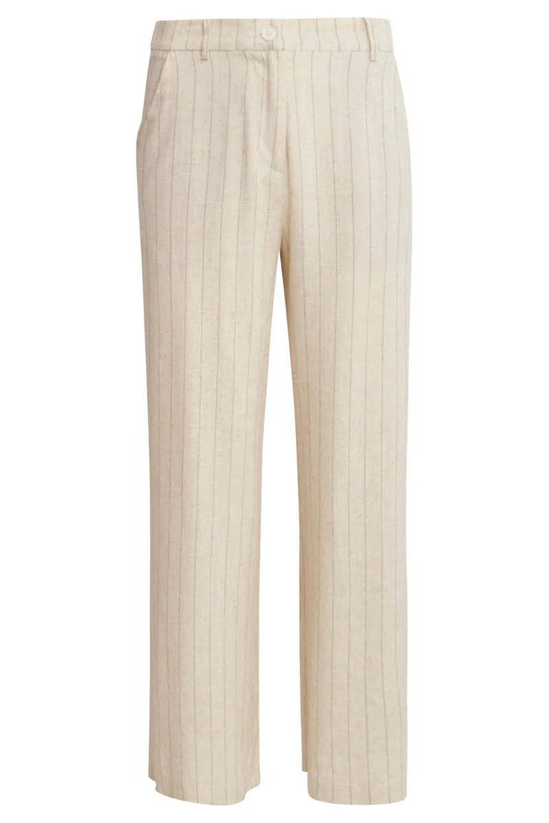 Smashed Lemon, Pants Sand - Black Stripe