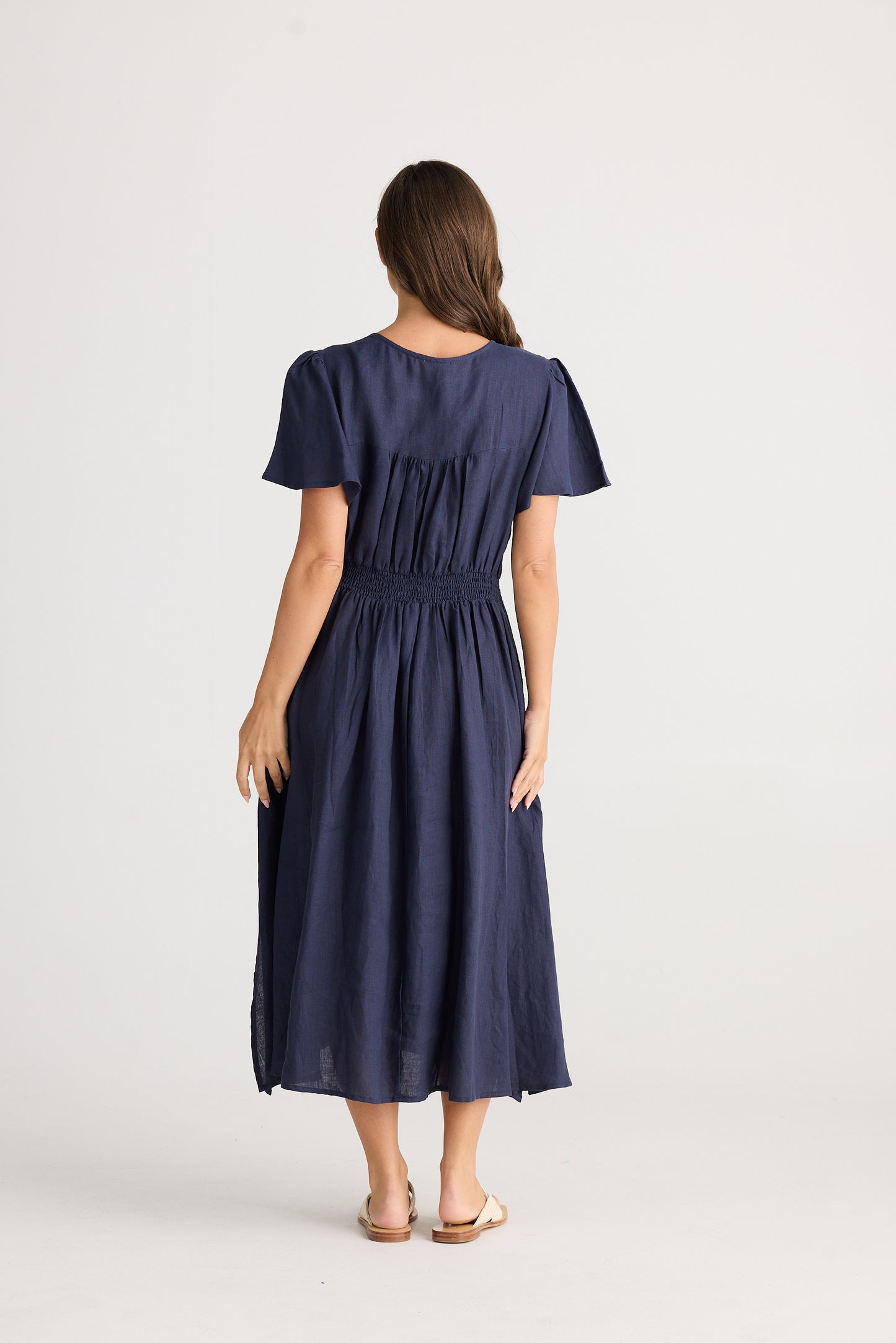 Holiday Blossom Dress - Navy