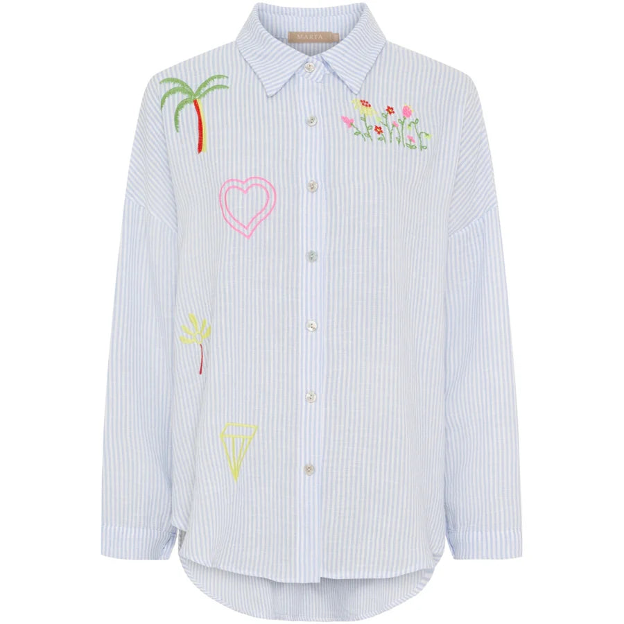 MARTA DU CHATEAU, Shirt Sandra 258357 Celeste