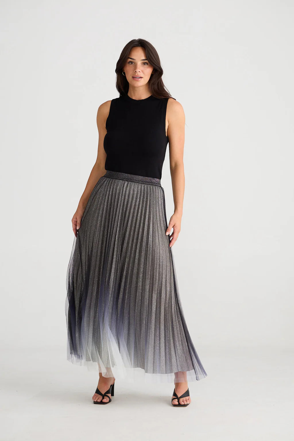 Brave + True West End Skirt Black Ombre