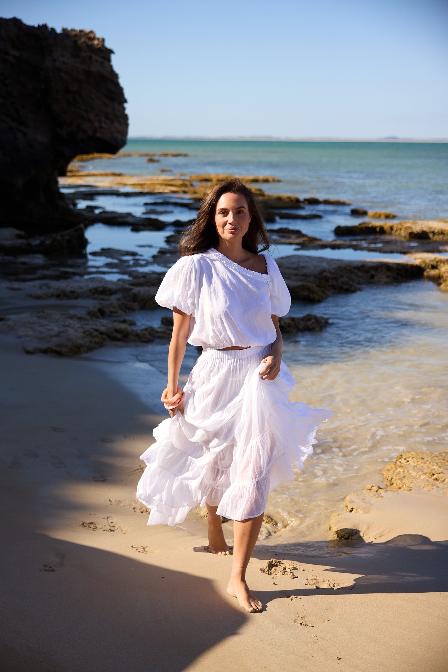 Holiday Pier Skirt - White