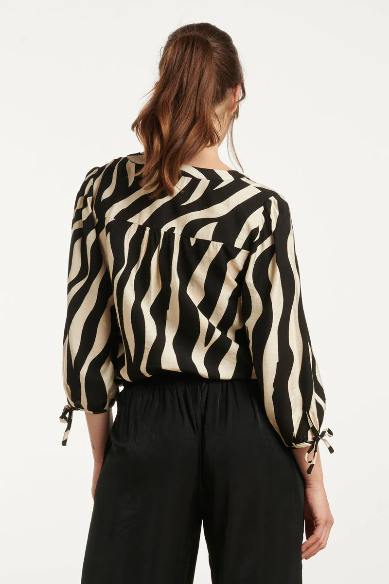 Smashed Lemon, Top Zebra Off White - Black