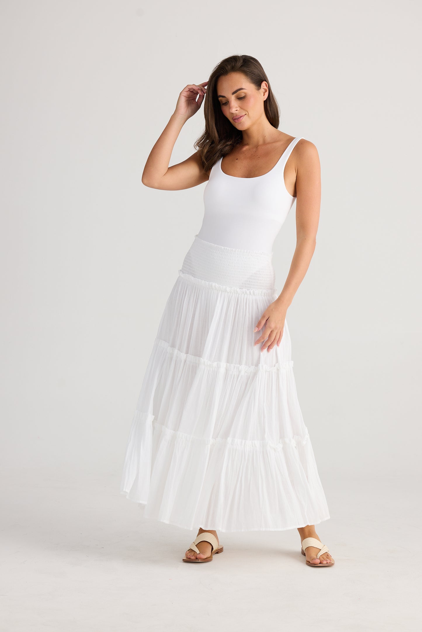 Holiday Pier Skirt - White