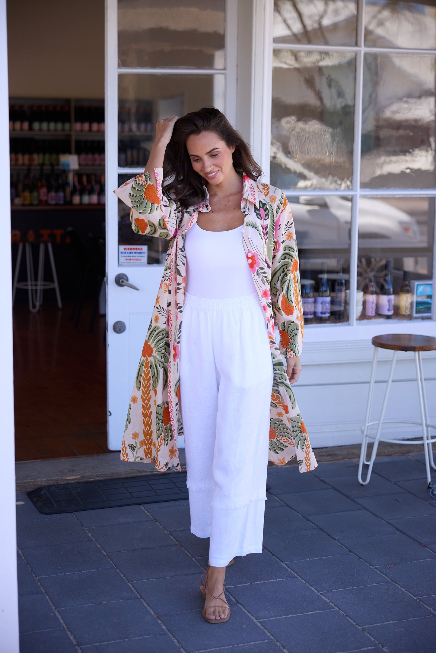Holiday Stella Shirt Dress - Palm