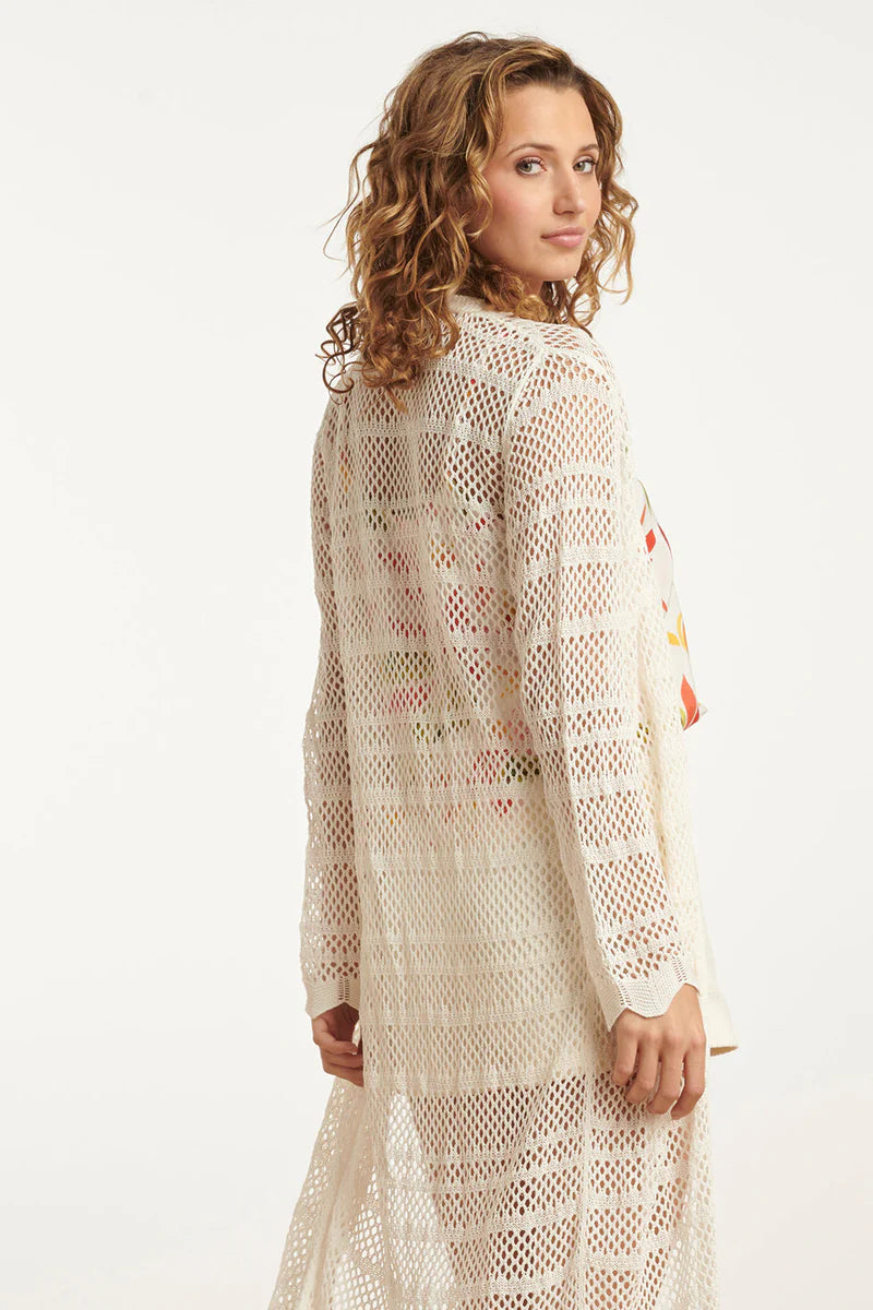 Smashed Lemon knitted cardigan Off-white