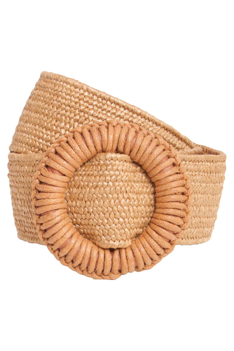 Smashed Lemon, Belt Brown Wicker Buckle