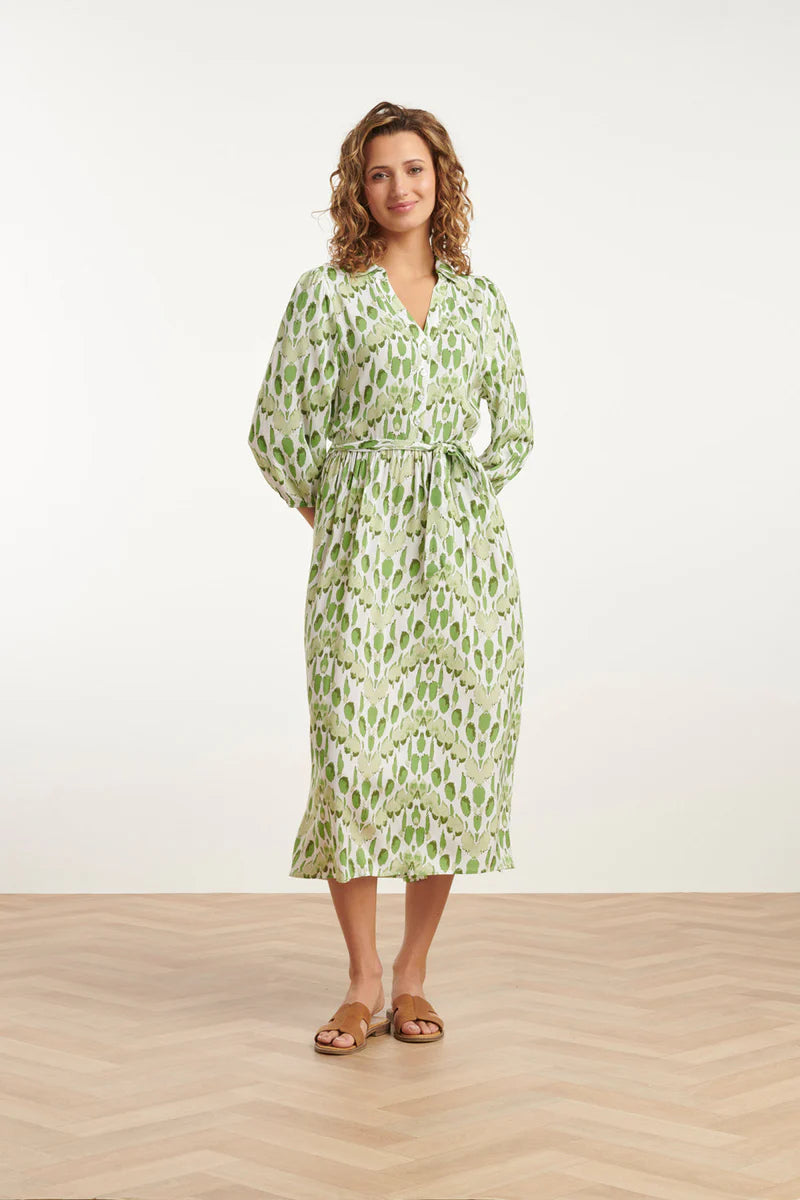 Smashed Lemon, Dress snake print white/green