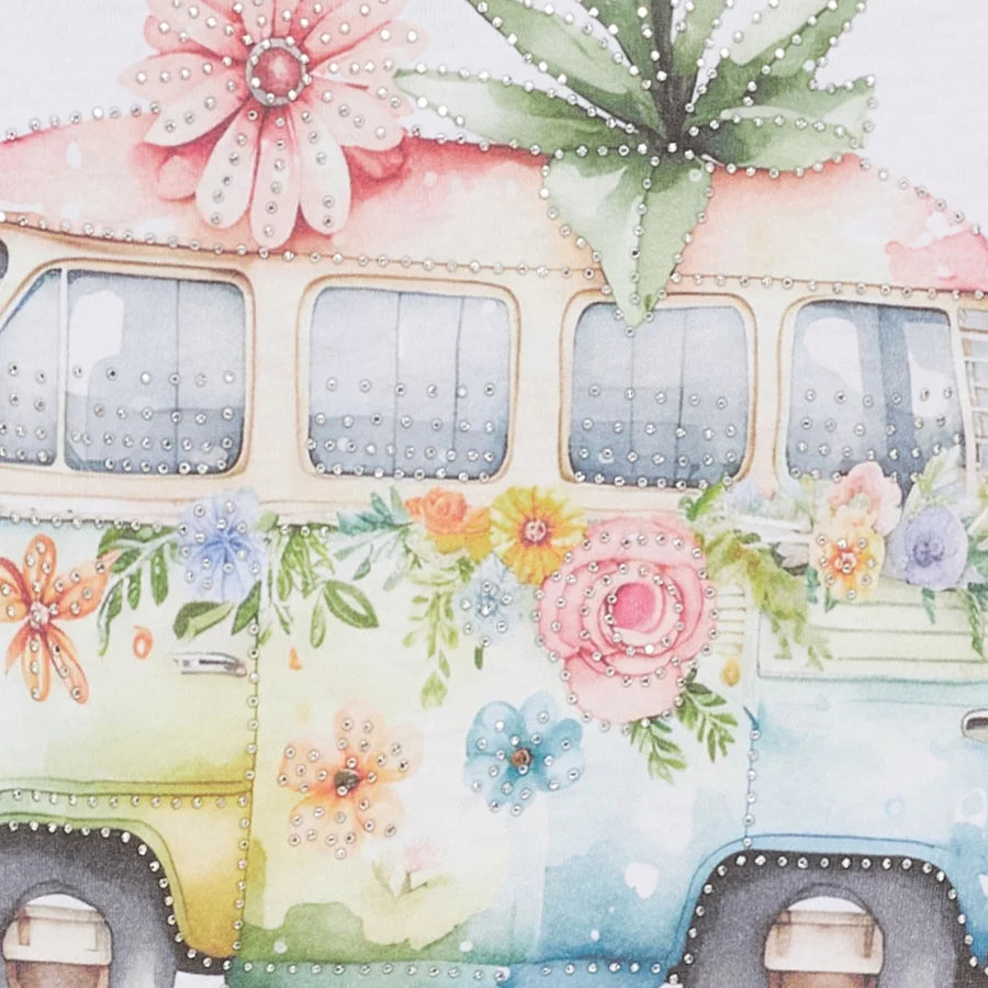 MARTA DU CHATEAU, T-shirt Marie 1535 White Bus