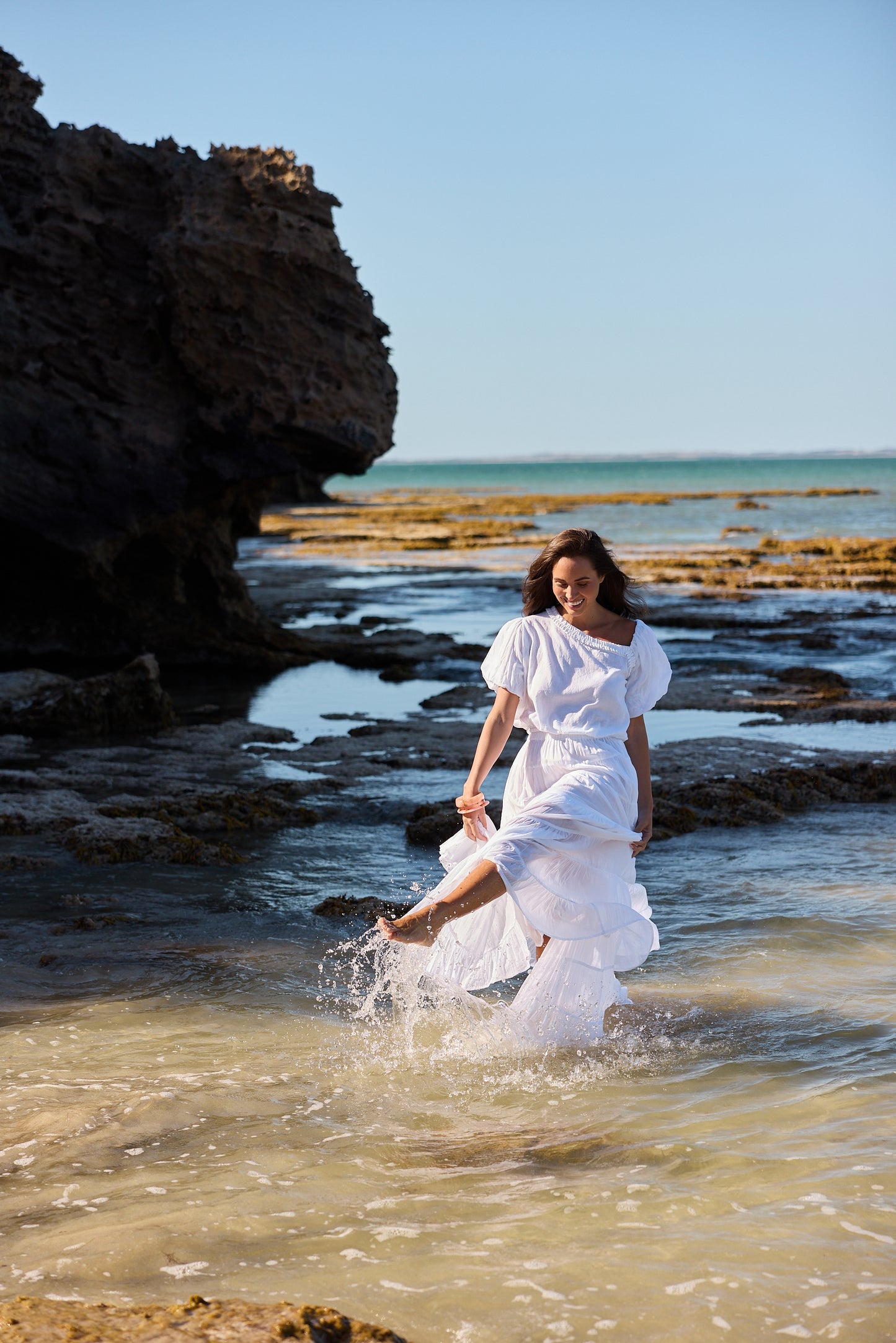 Holiday Pier Skirt - White
