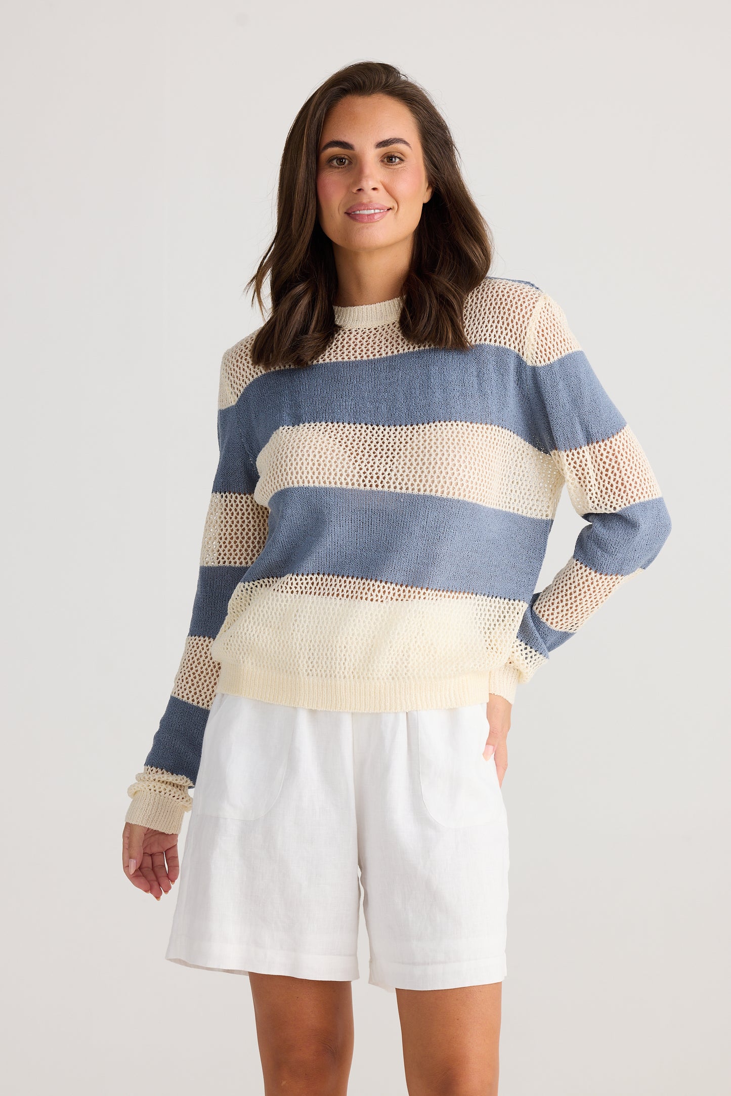 Holiday Cayman Knit - Blue Stripe