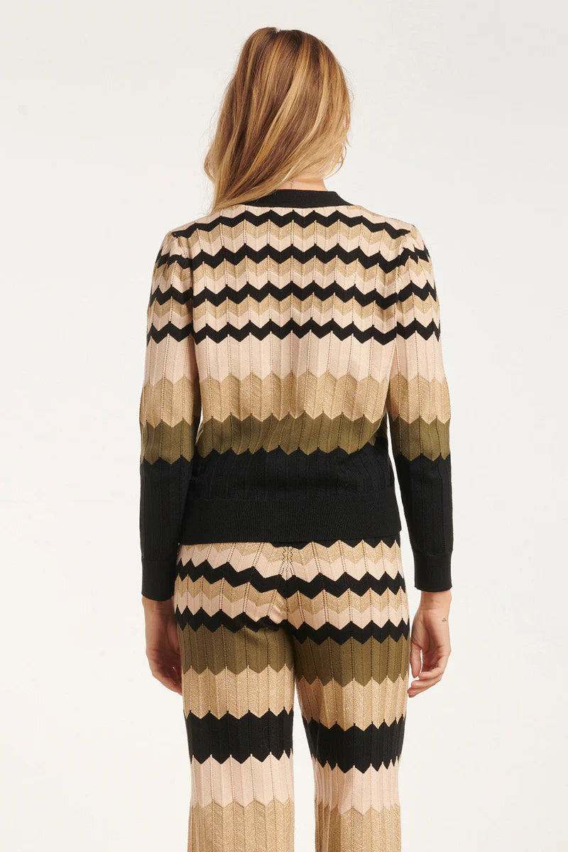 Smashed Lemon, Knitted cardigan stone - multicolour