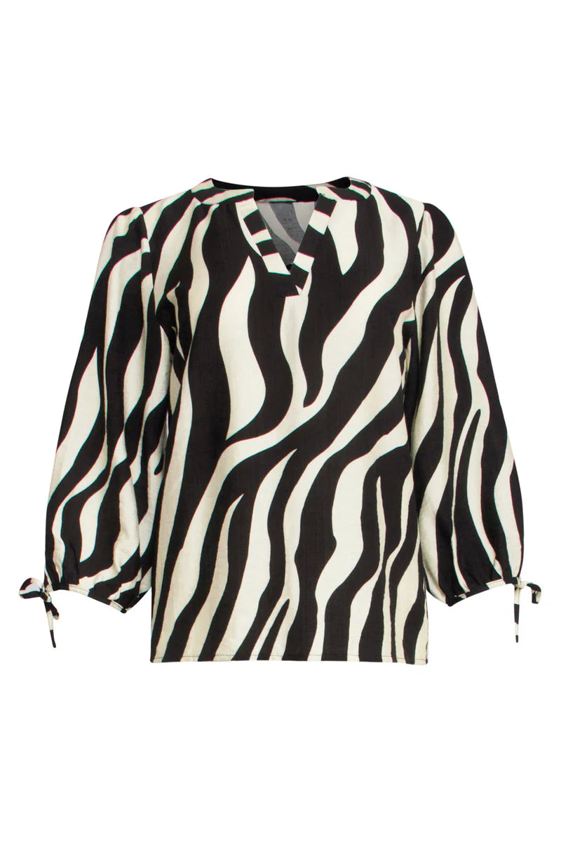 Smashed Lemon, Top Zebra Off White - Black