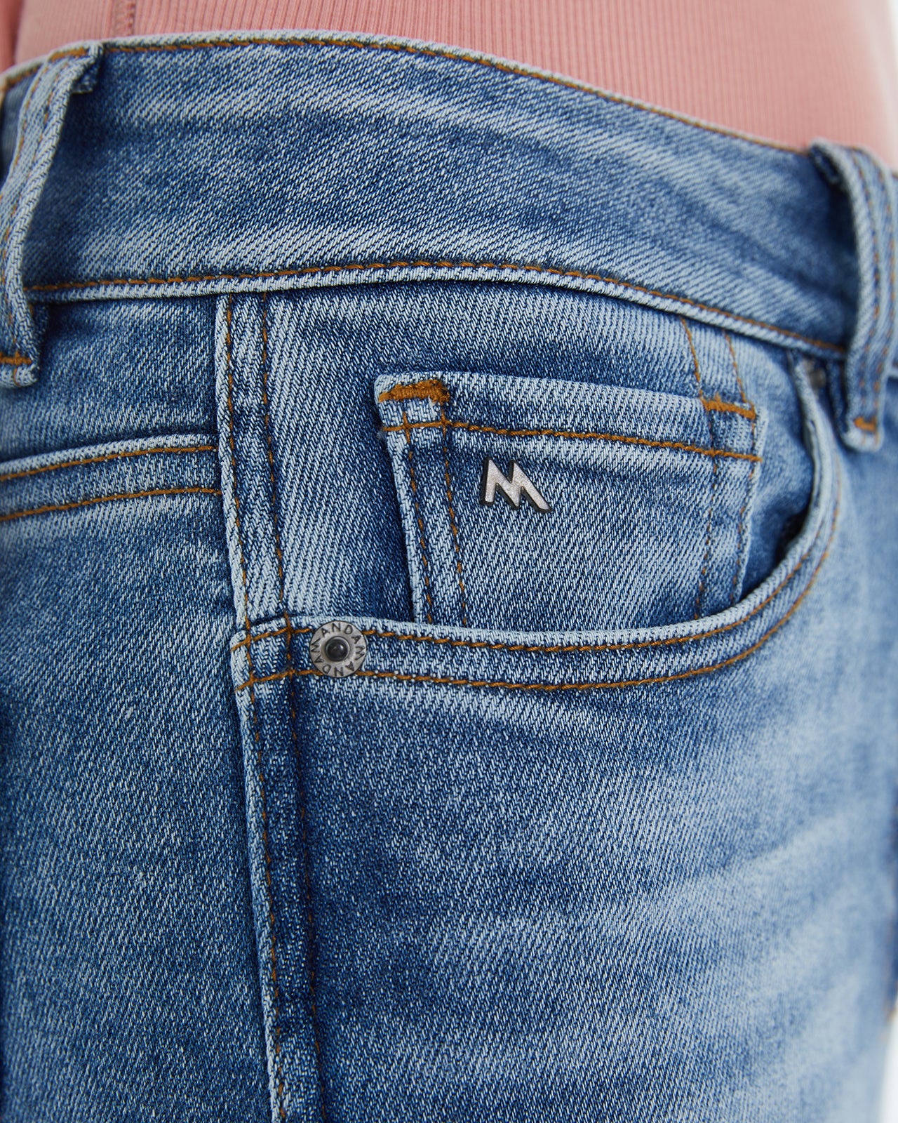 Andam, wide-leg jeans, high waist, and zipper