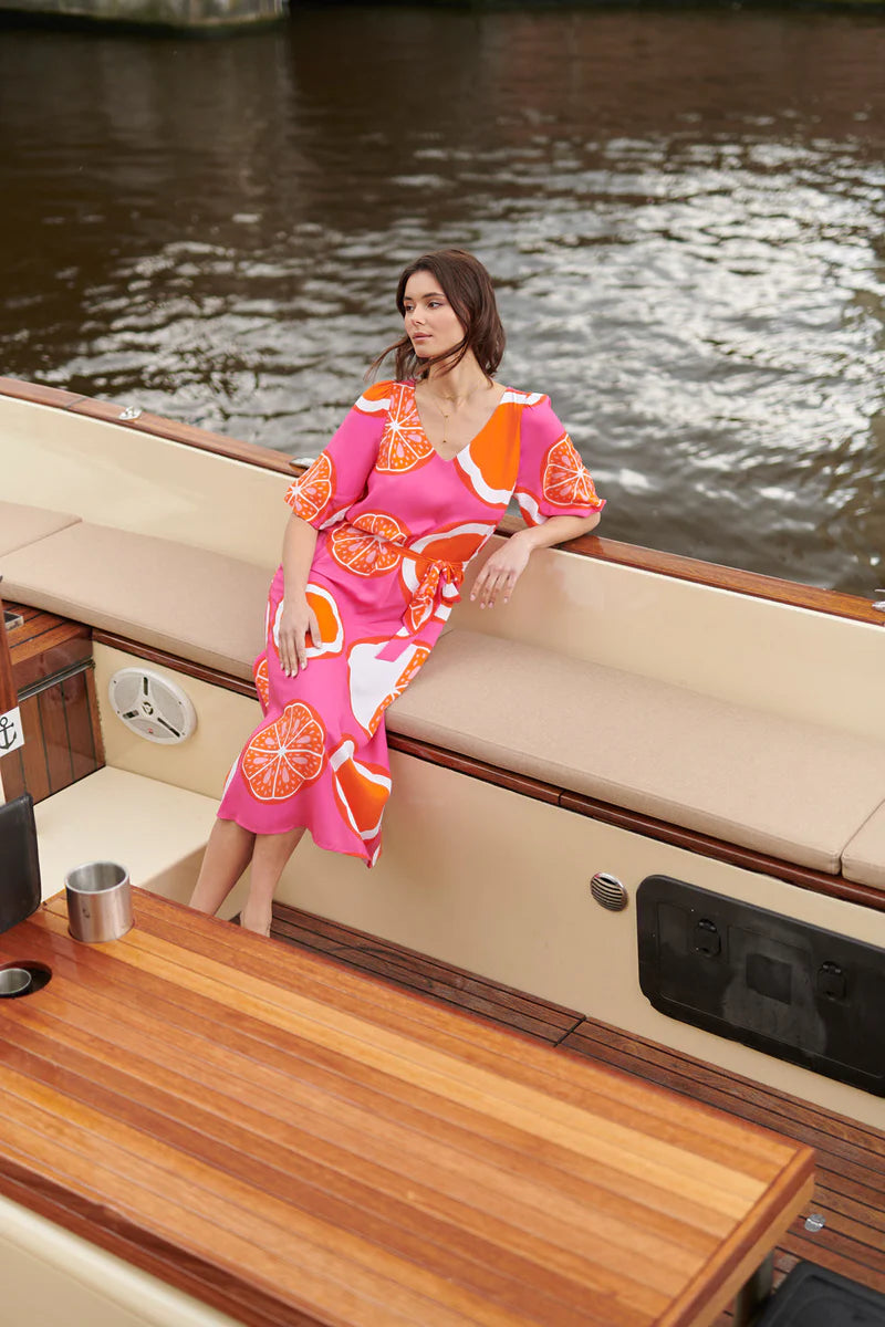 Smashed Lemon, Dress Pink Multicolour
