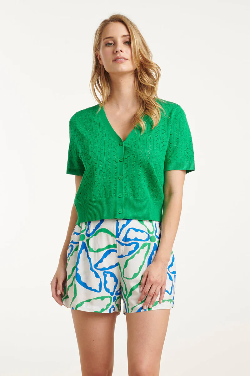 Smashed Lemon, Knit cardigan Green