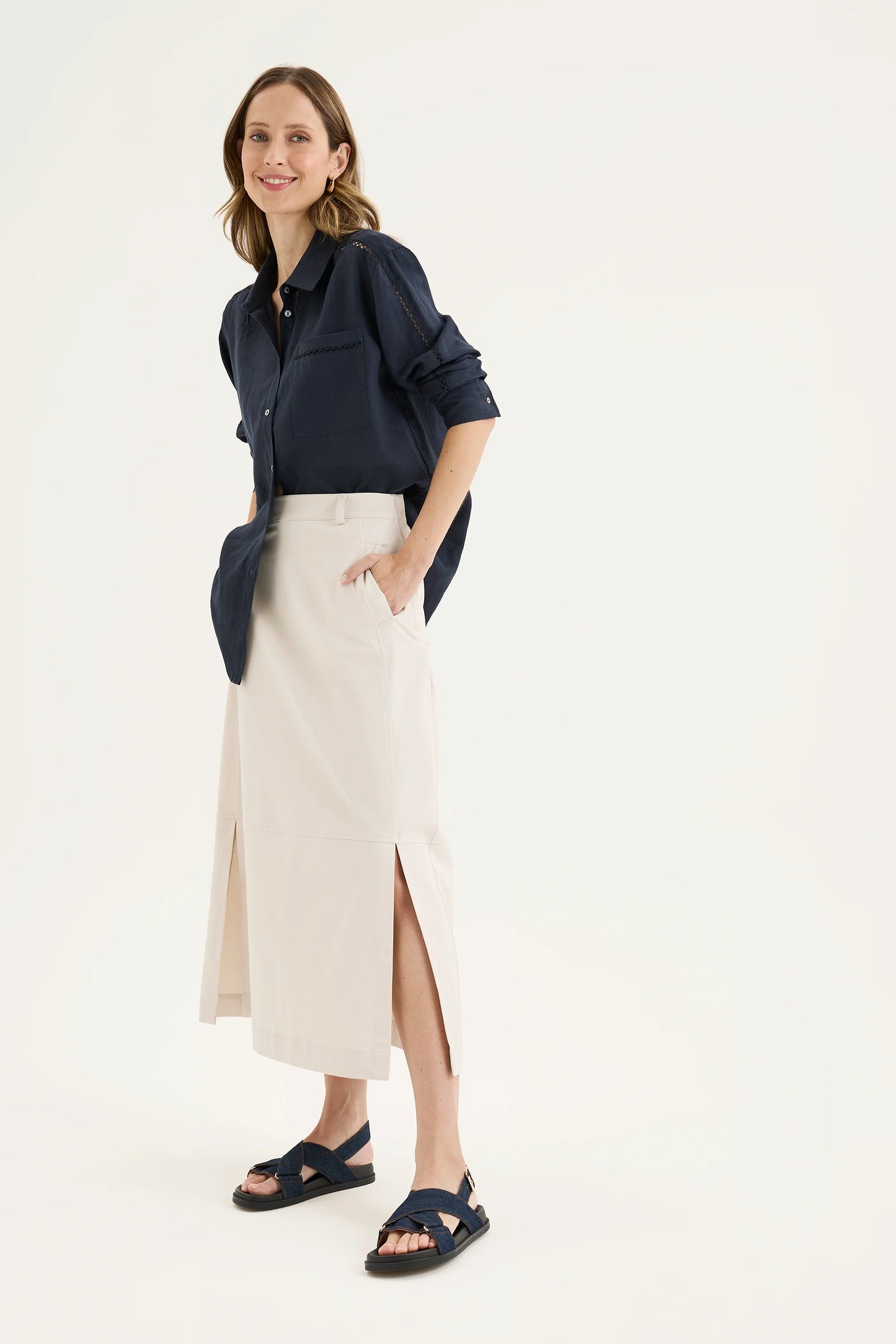 Yarra Trail, Tirari Shirt NAVY