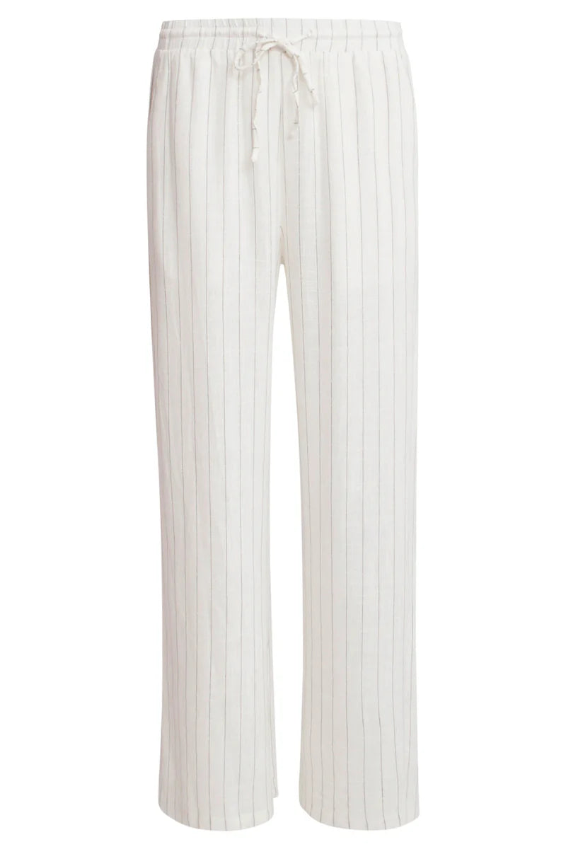 Smashed Lemon, Pants White - Black stripe