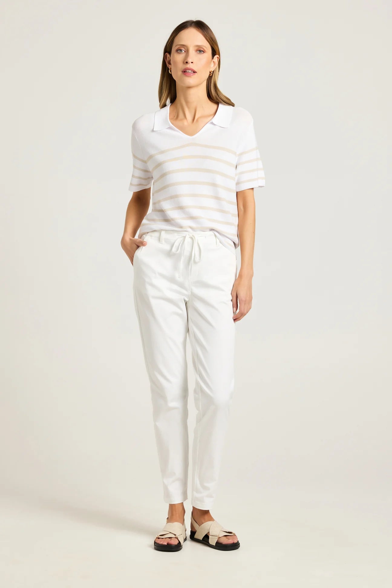 Yarra Trail Liberty Knit White/Stone