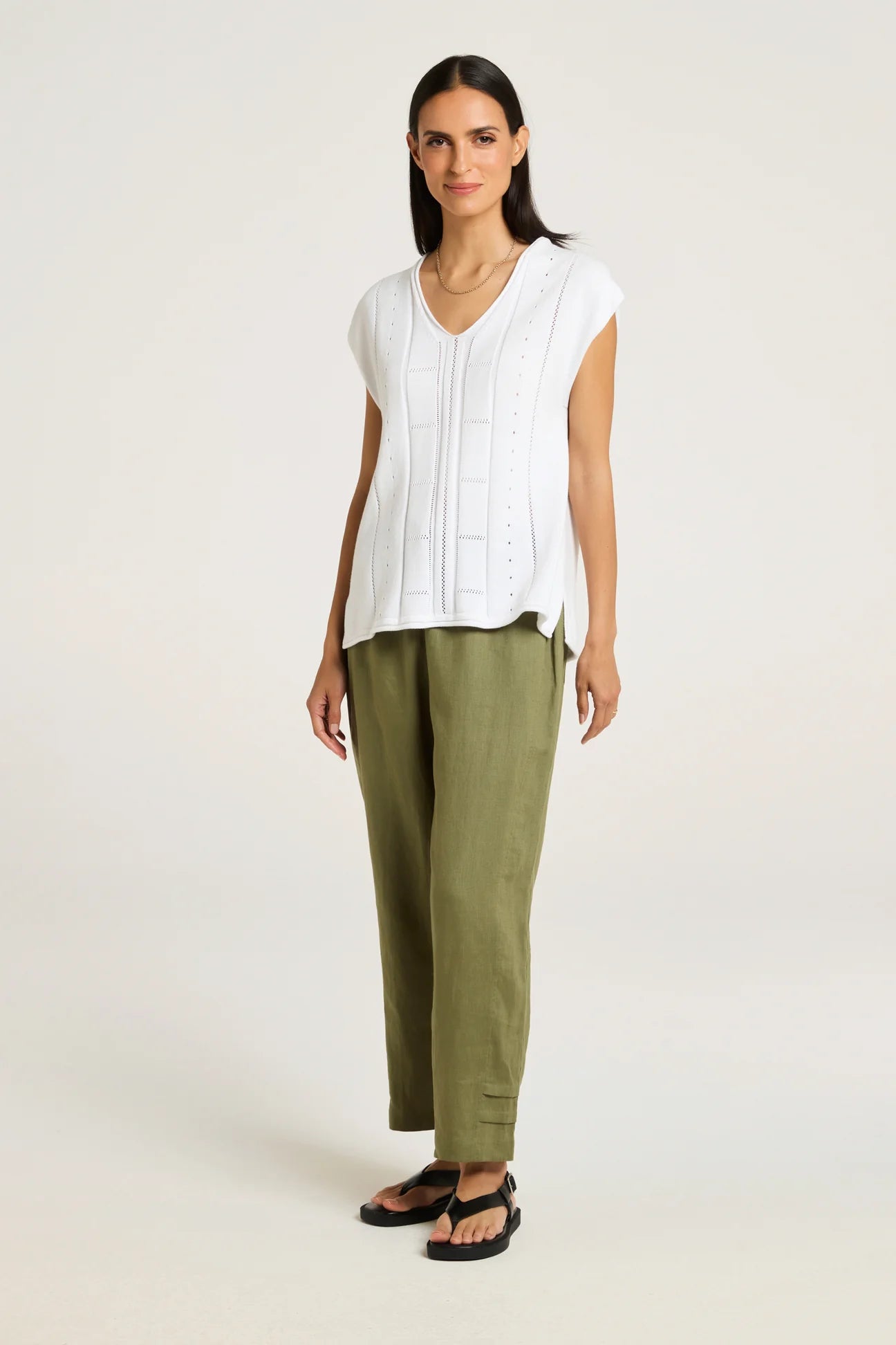 Yarra Trail Harvest Knit White
