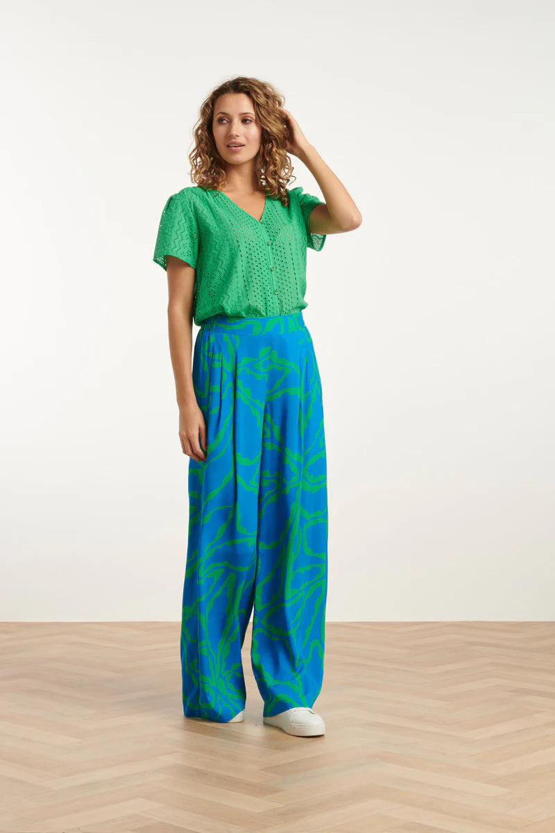 Smashed Lemon, Pants Cobalt Blue - Green