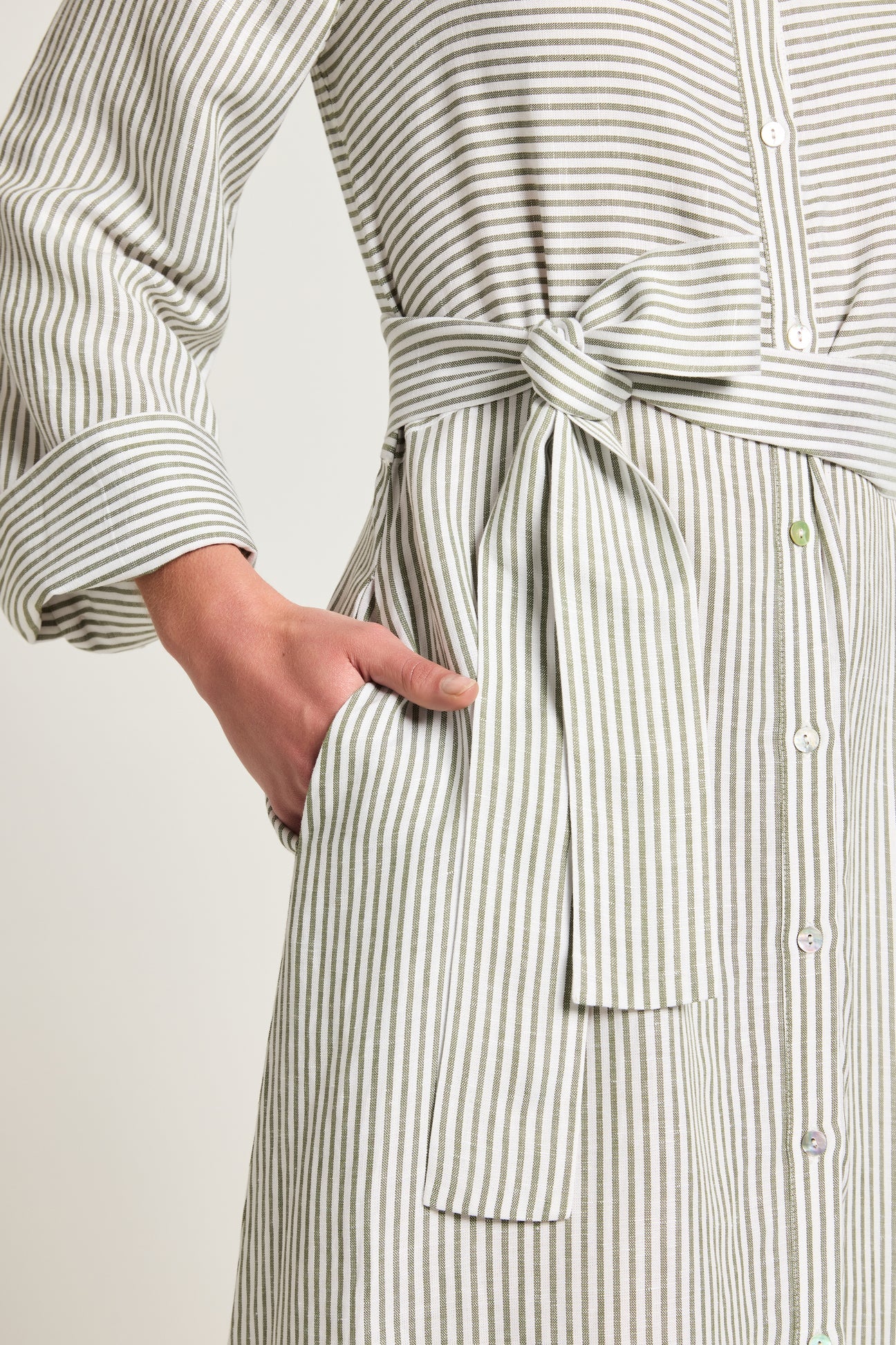 Yarra Trail Alba Dress Moss & White