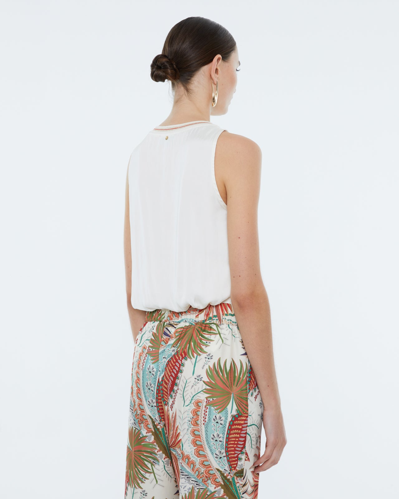 Andam, wide-leg jeans, high waist, and zipper