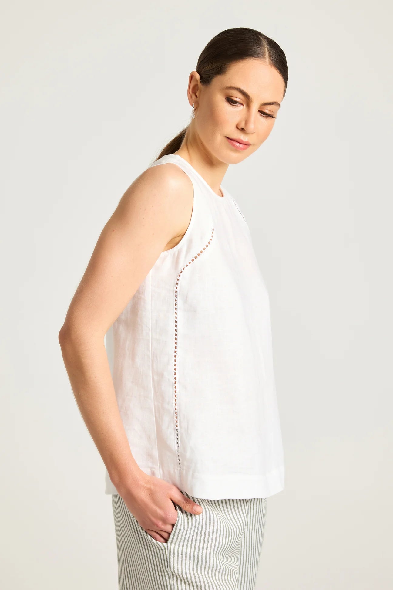 Yarra Trail Carina Tank White