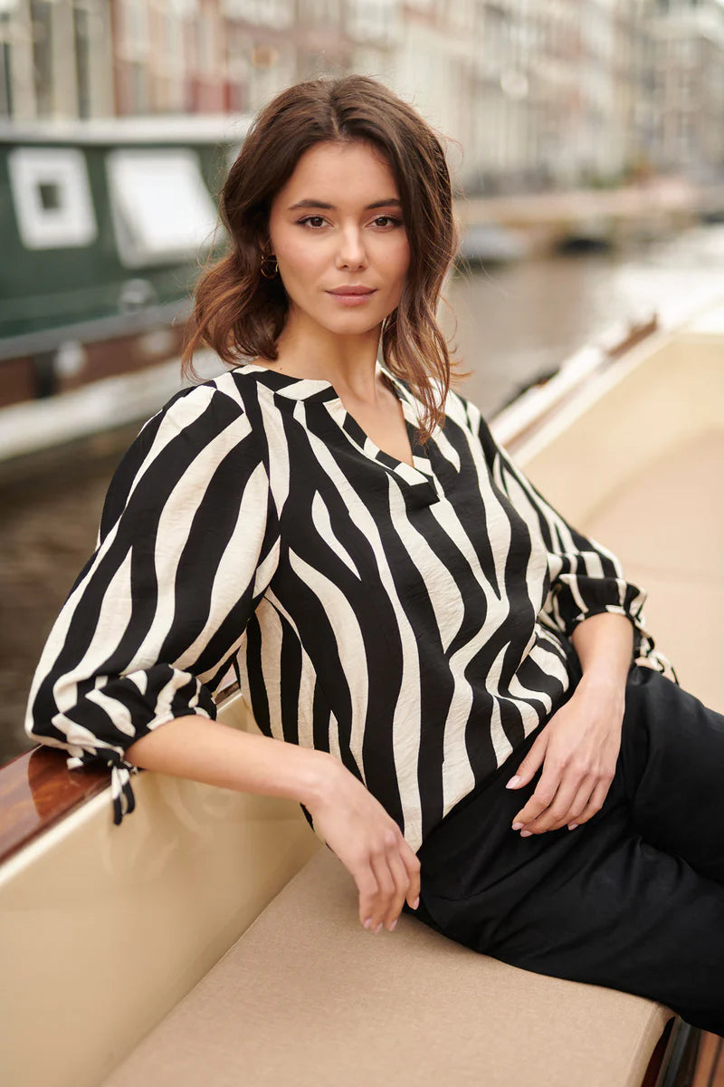Smashed Lemon, Top Zebra Off White - Black