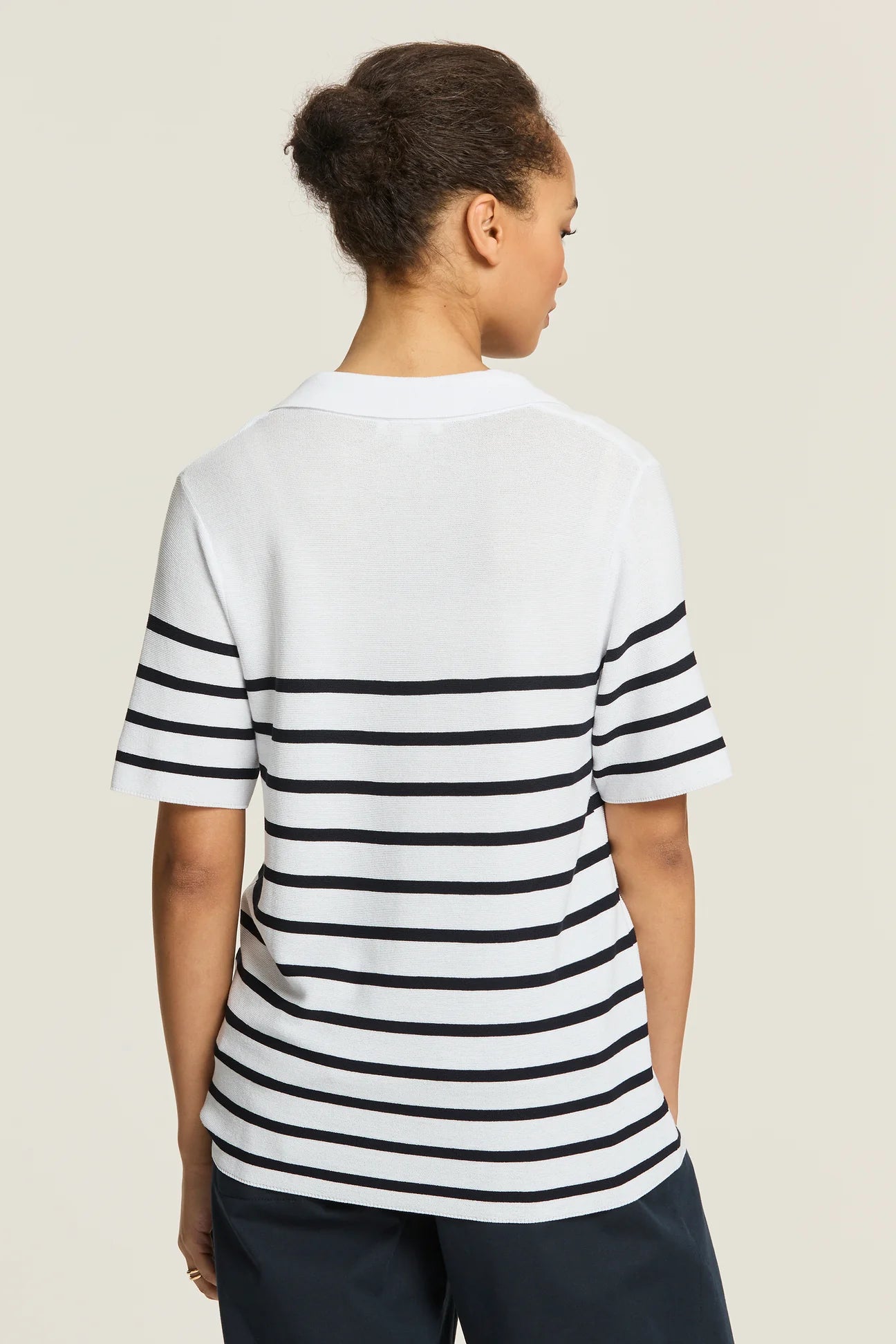 Yarra Trail Liberty Knit Navy/White