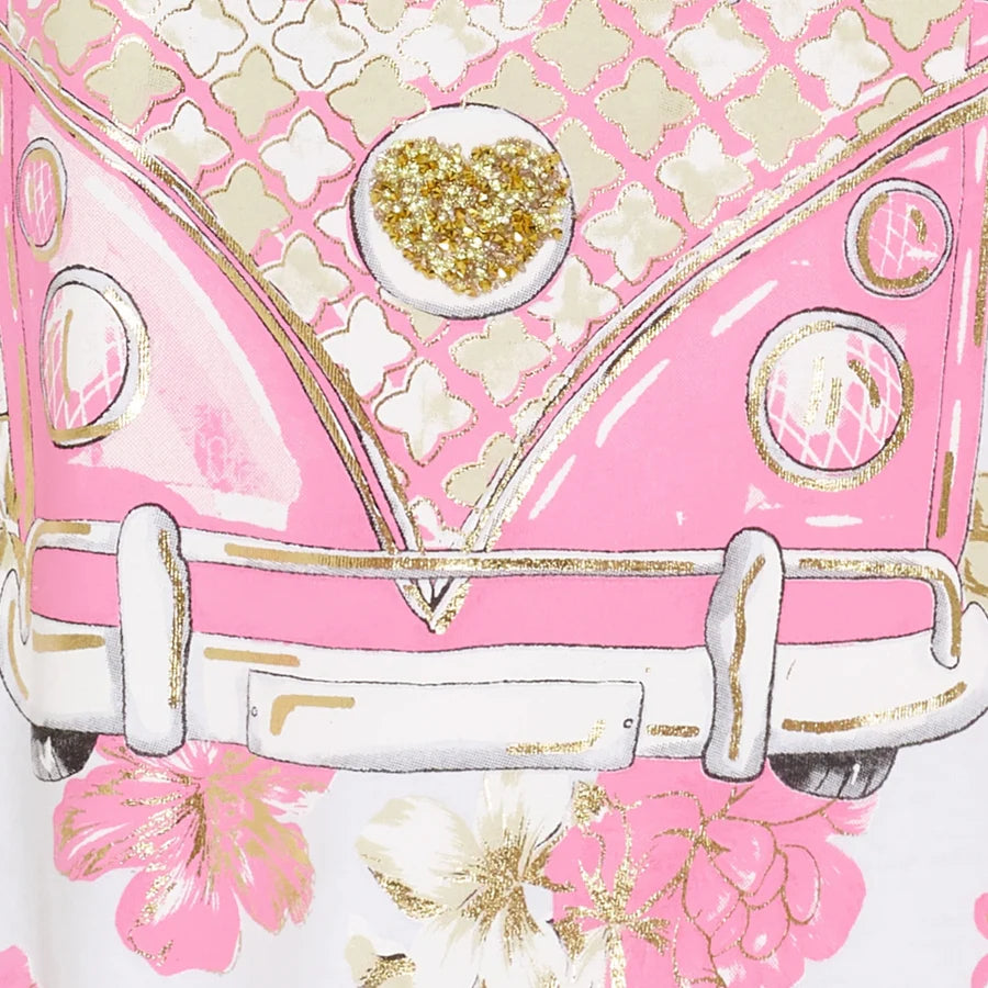 MARTA DU CHATEAU, T-shirt Marie 1535 White VW Rosa Baby