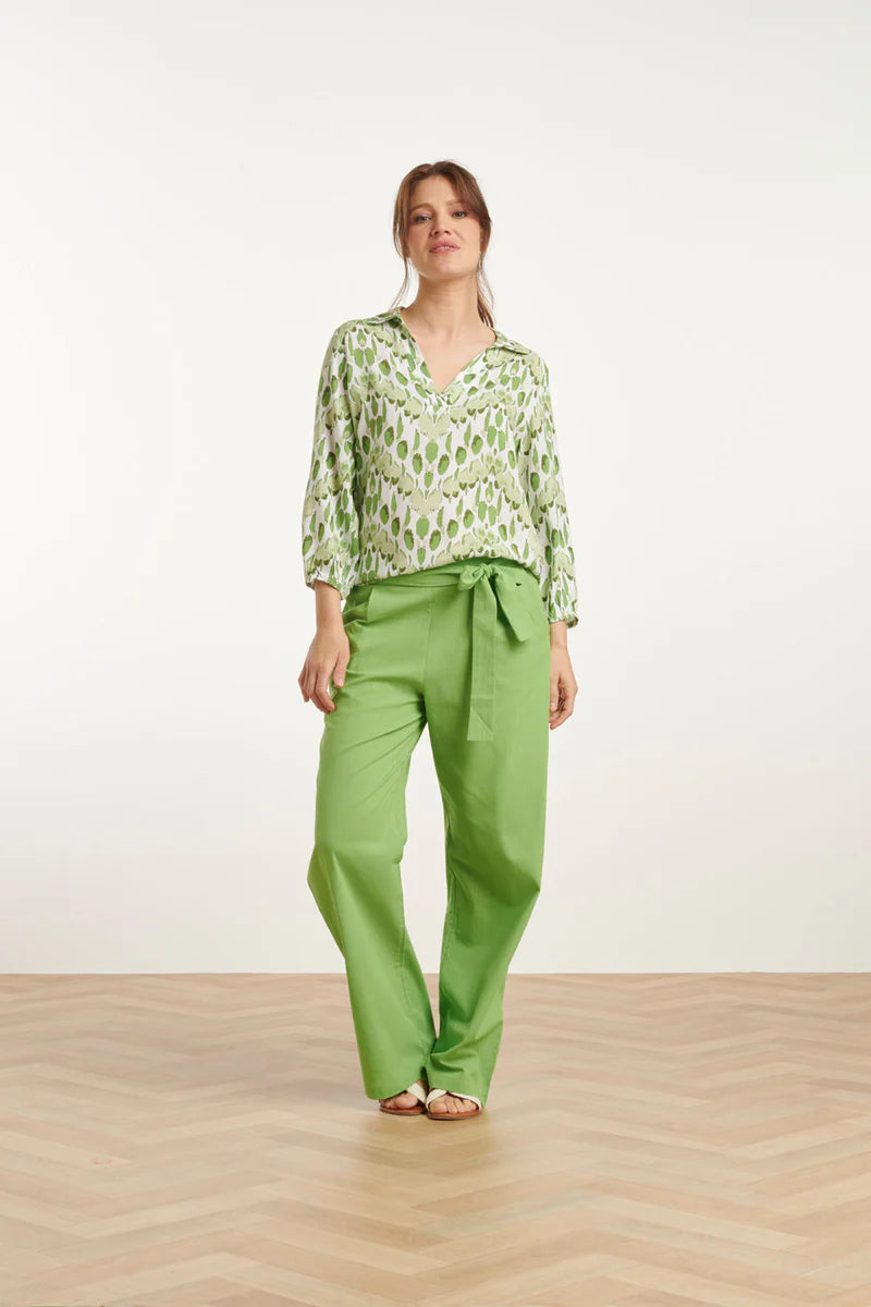 Smashed Lemon, Top snake print Light green