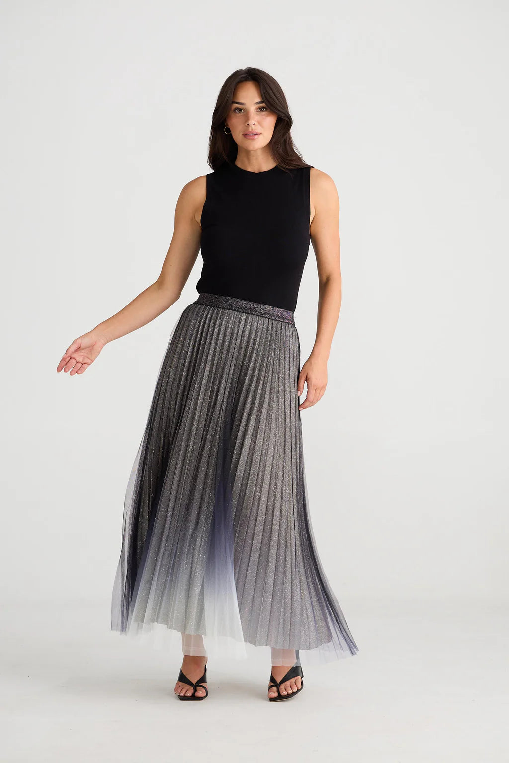 Brave + True West End Skirt Black Ombre