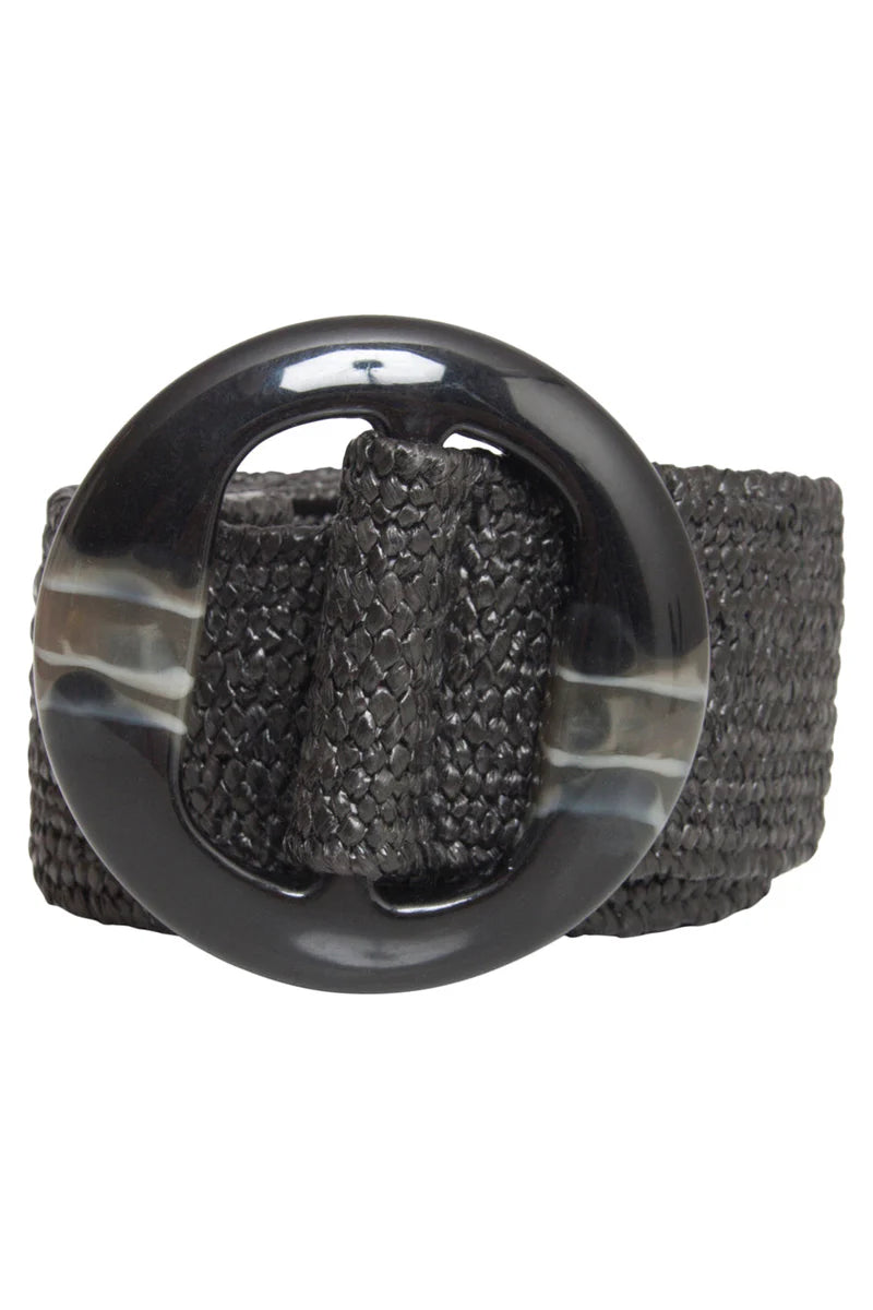 Smashed Lemon, stretch belt BLACK