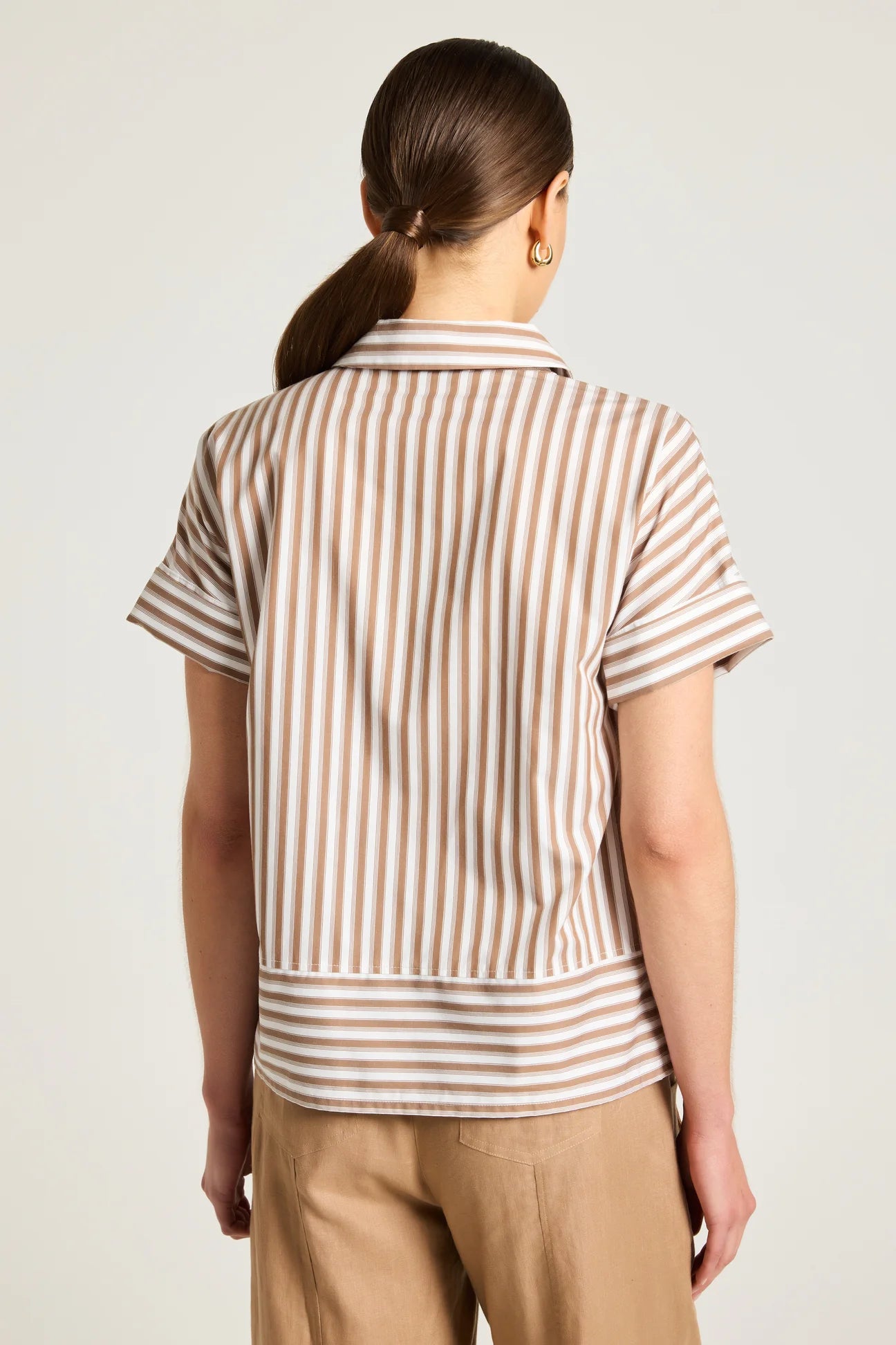 Yarra Trail Ari Shirt Toffee/White