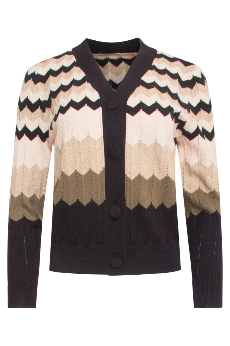Smashed Lemon, Knitted cardigan stone - multicolour