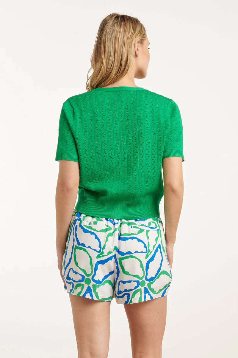 Smashed Lemon, Knit cardigan Green