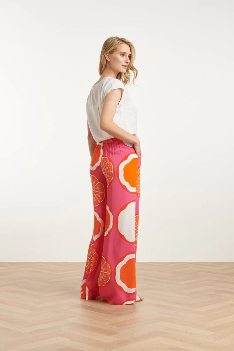 Smashed Lemon, Pants Pink Multicolour