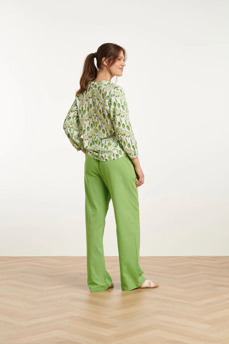 Smashed Lemon, Top snake print Light green