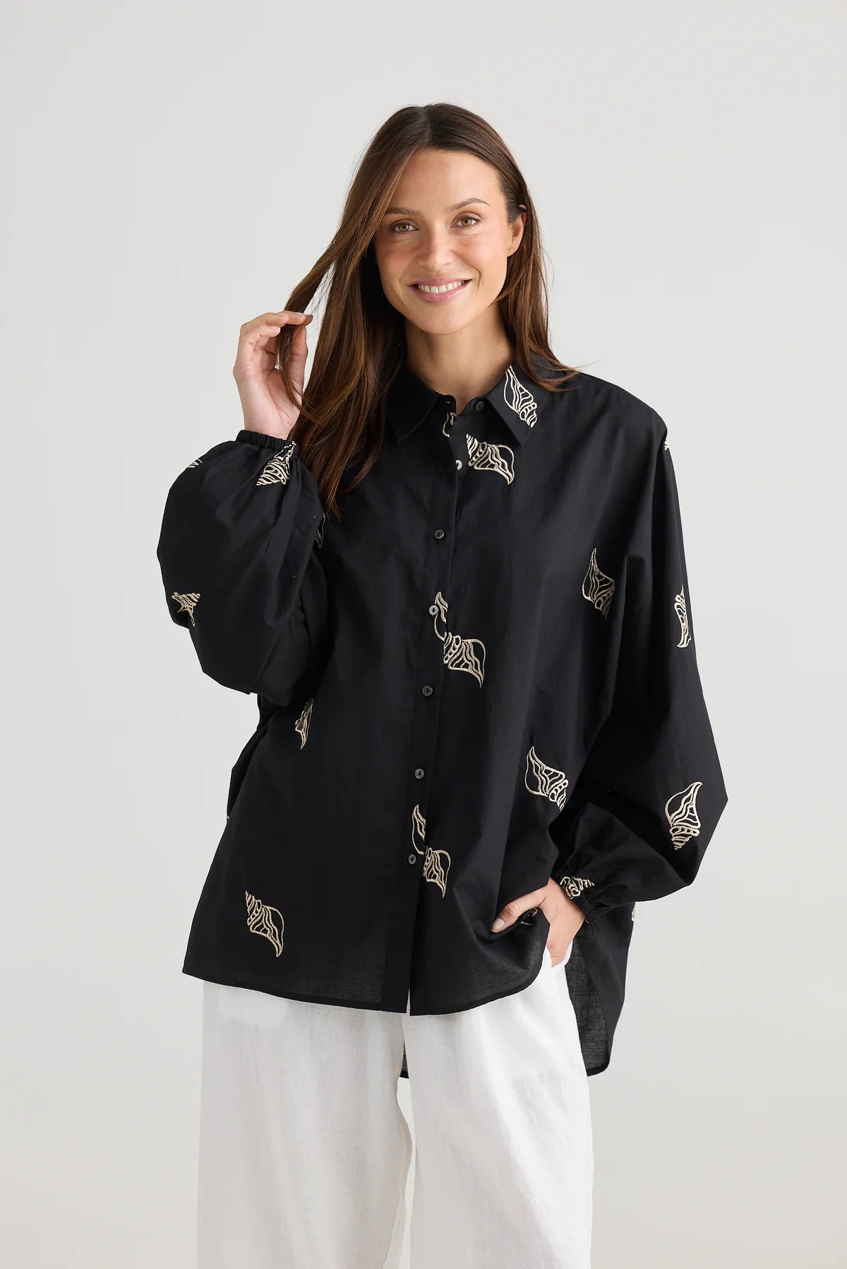 Holiday, Cliffside Shirt Black Shell